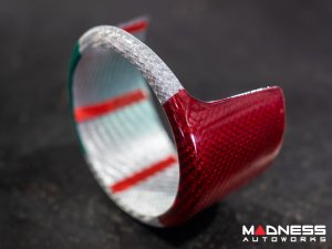 Alfa Romeo Stelvio Front Emblem Frame Cover - Carbon Fiber - Italian Theme - Feroce Carbon